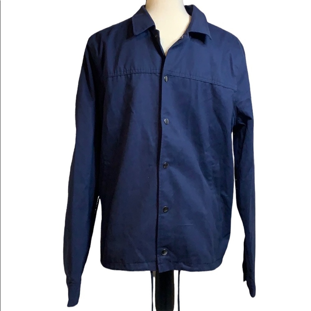 The Rail Blue Lined Jacket Side Pockets